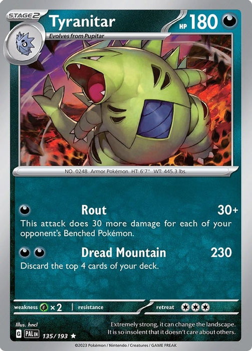Tyranitar 135 193 (#135/193) (SV02: Paldea Evolved) Near Mint Holofoil