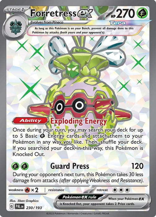 Forretress ex 230 193 (#230/193) (SV02: Paldea Evolved)