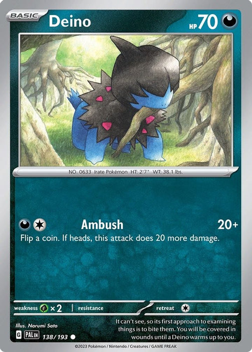 Deino (#138/193) (SV02: Paldea Evolved)