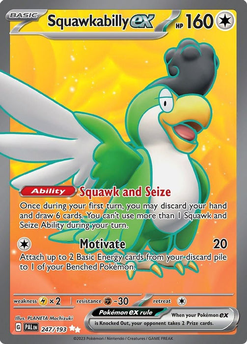 Squawkabilly ex 247 193 (#247/193) (SV02: Paldea Evolved)