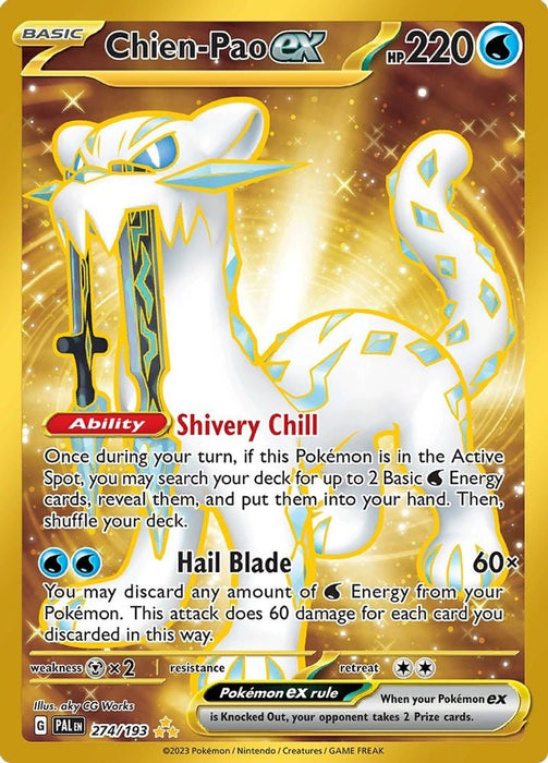 Chien Pao ex 274 193 (#274/193) (SV02: Paldea Evolved)