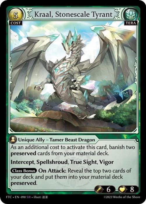 Kraal, Stonescale Tyrant (#090) (Fractured Crown) Near Mint