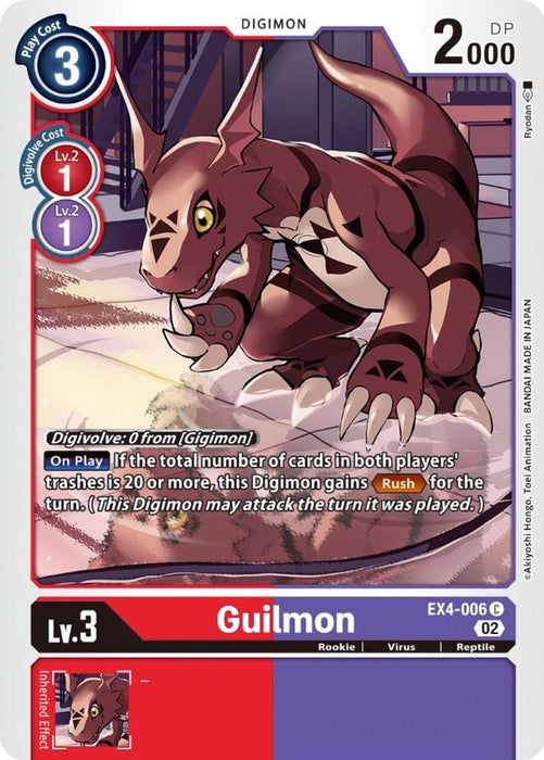 Guilmon (#EX4-006 C) (Alternative Being Booster) Near Mint