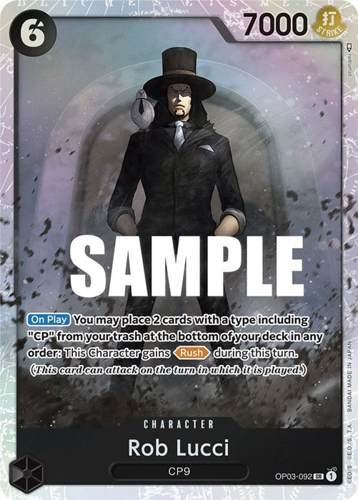 Rob Lucci (092) (#OP03-092) (Pillars of Strength) Near Mint Foil