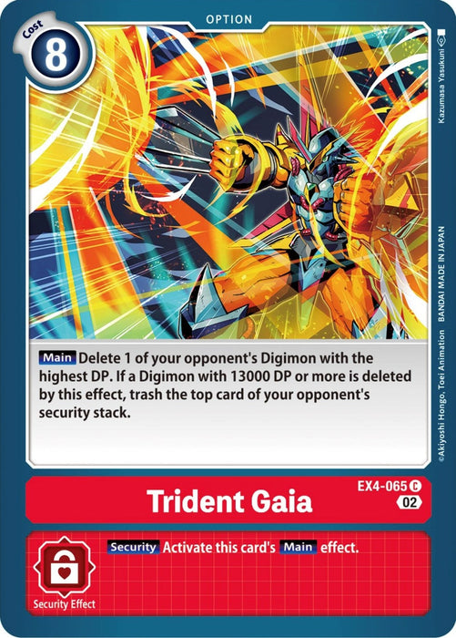 Image for Trident Gaia (EX4-065 C) - Digimon Card Game