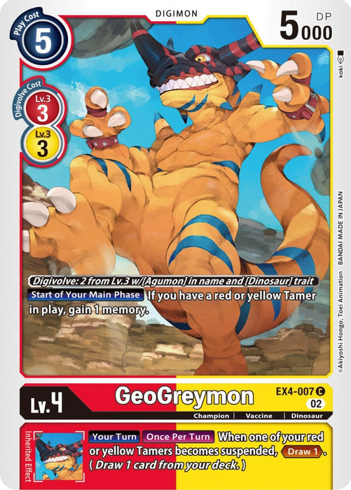 Image for GeoGreymon (EX4-007 C) - Digimon Card Game