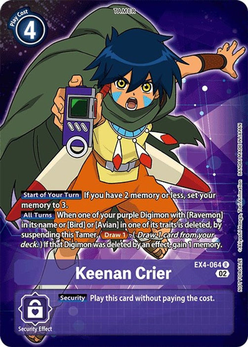 Keenan Crier (Alternate Art) (#EX4-064 R) (Alternative Being Booster) Near Mint Foil