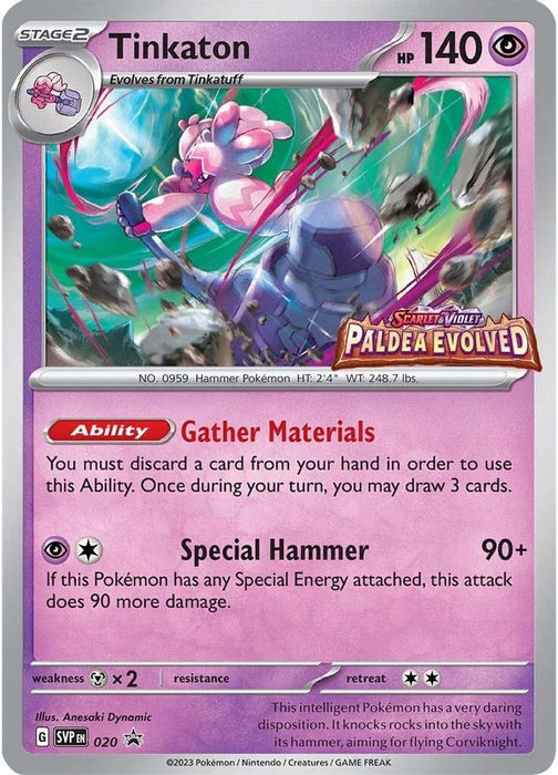 Tinkaton - 020 (Prerelease) (#020) (SV: Scarlet & Violet Promo Cards) Near Mint Holofoil