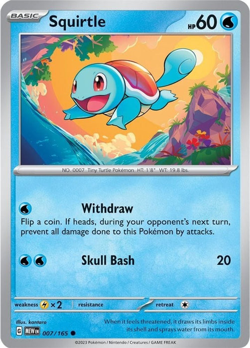 Squirtle 007 165 (#007/165) (SV: Scarlet & Violet 151)