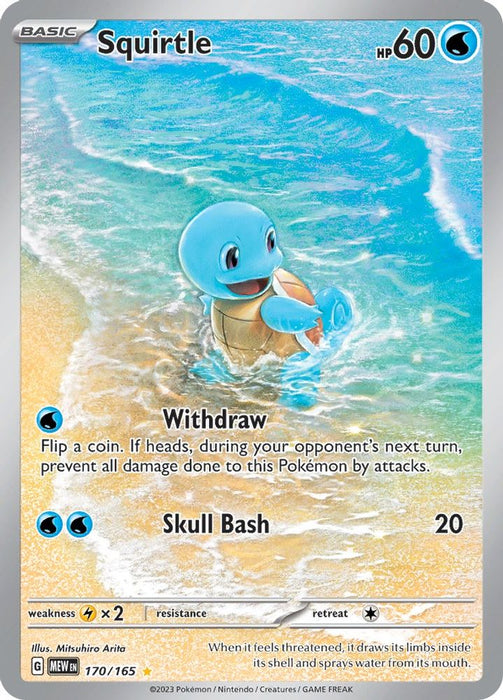Squirtle 170 165 (#170/165) (SV: Scarlet & Violet 151) Near Mint Holofoil
