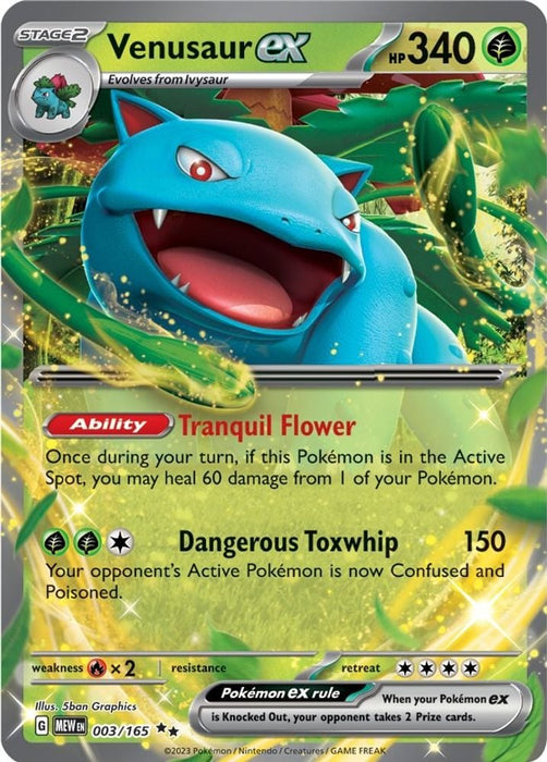 Venusaur ex 003 165 (#003/165) (SV: Scarlet & Violet 151)