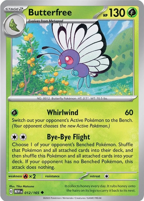 Butterfree (#012/165) (SV: Scarlet & Violet 151)