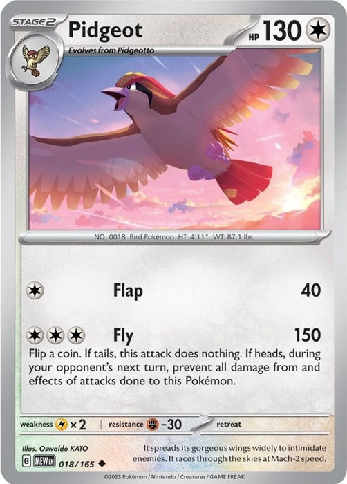 Pidgeot (#018/165) (SV: Scarlet & Violet 151)