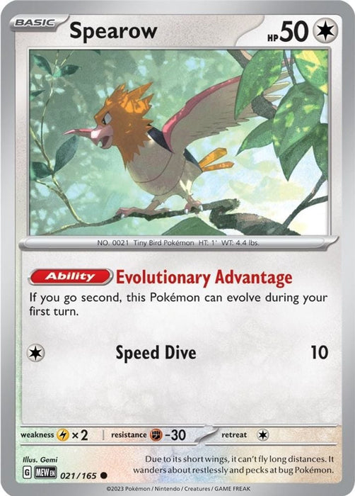 Spearow (#021/165) (SV: Scarlet & Violet 151)