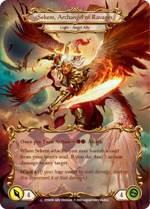 Figment of Ravages Sekem Archangel of Ravages Marvel (#DTD008) (Dusk till Dawn) Near Mint Cold Foil