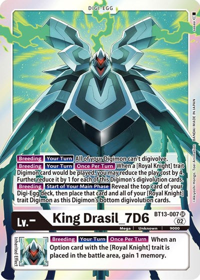 King Drasil_7D6 (#BT13-007 SR) (Versus Royal Knights)