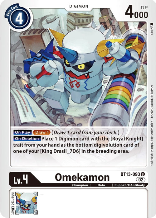 Image for Omekamon (BT13-093 U) - Digimon Card Game