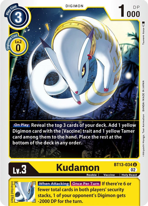 Image for Kudamon (BT13-034 U) - Digimon Card Game