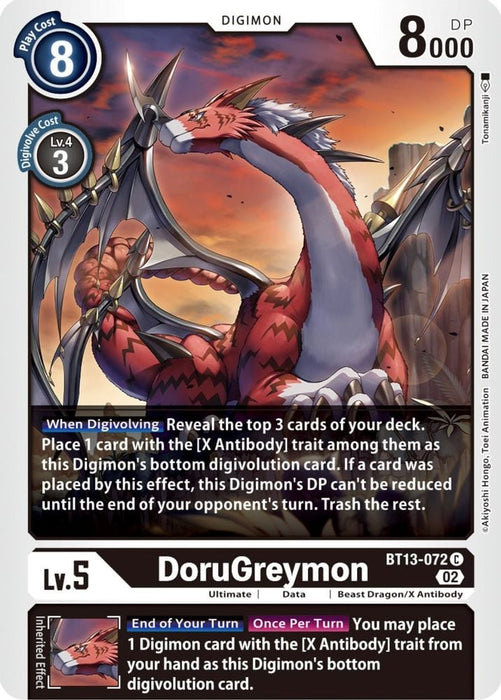 DoruGreymon (#BT13-072 C) (Versus Royal Knights) Near Mint