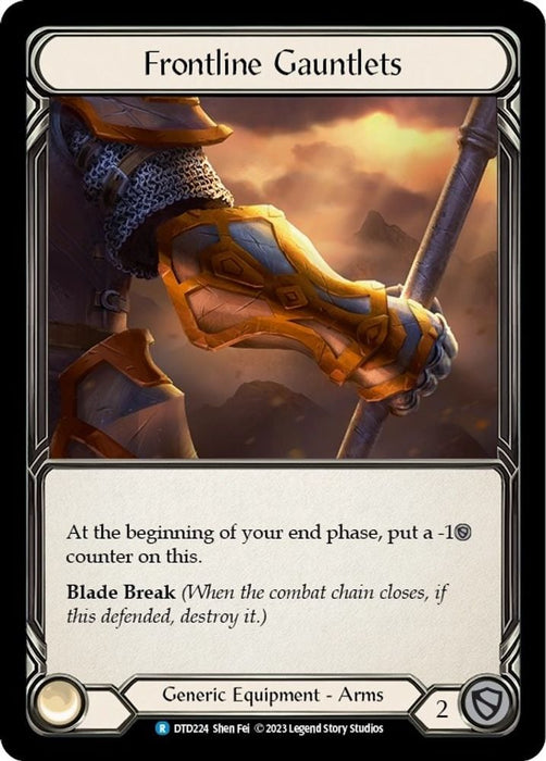 Frontline Gauntlets (#DTD224) (Dusk till Dawn) Near Mint Cold Foil