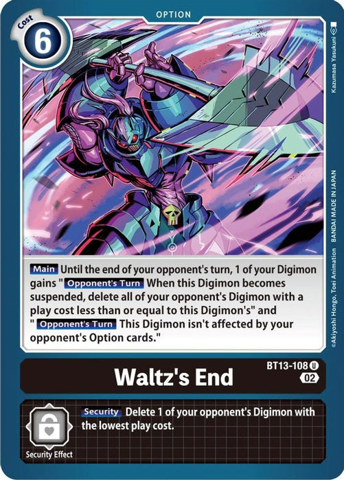 Waltz's End (#BT13-108 U) (Versus Royal Knights) Near Mint