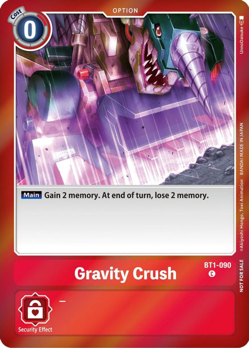 Gravity Crush (Event Pack 5) (#BT1-090 C) (Release Special Booster 1.0) Near Mint Foil