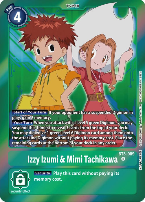 Izzy Izumi & Mimi Tachikawa (Event Pack 5) (#BT5-089 R) (Battle of Omni) Near Mint Foil