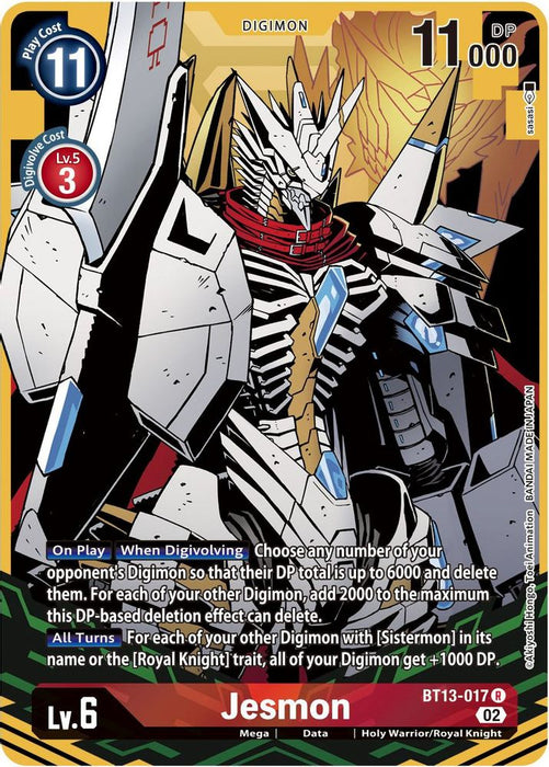 Jesmon (Alternate Art) (#BT13-017 R) (Versus Royal Knights) Near Mint Foil