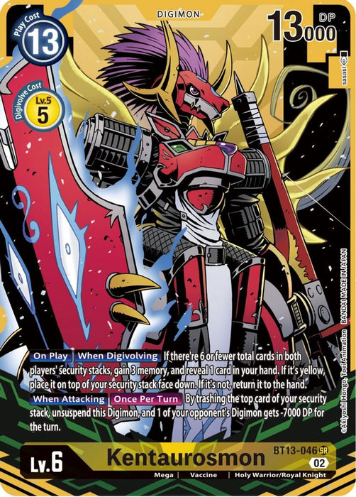 Kentaurosmon (Alternate Art) (#BT13-046 SR) (Versus Royal Knights) Near Mint Foil