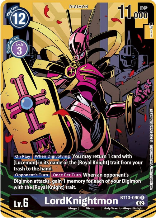 LordKnightmon (Alternate Art) (#BT13-090 R) (Versus Royal Knights) Near Mint Foil
