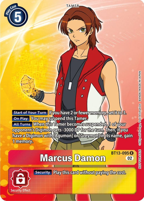 Marcus Damon (Box Topper) (#BT13-095 R) (Versus Royal Knights) Near Mint Foil
