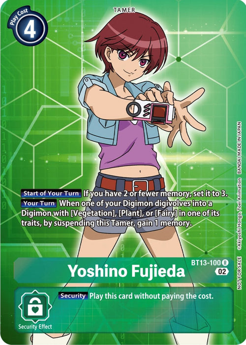 Image for Yoshino Fujieda (Box Topper) (BT13-100 R) - Digimon Card Game