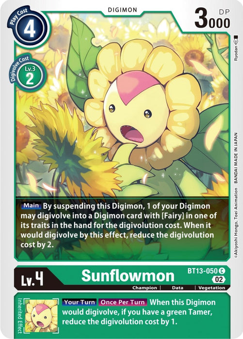 Image for Sunflowmon (BT13-050 C) - Digimon Card Game