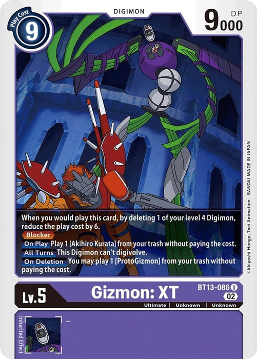 Gizmon: XT (#BT13-086 U) (Versus Royal Knights) Near Mint