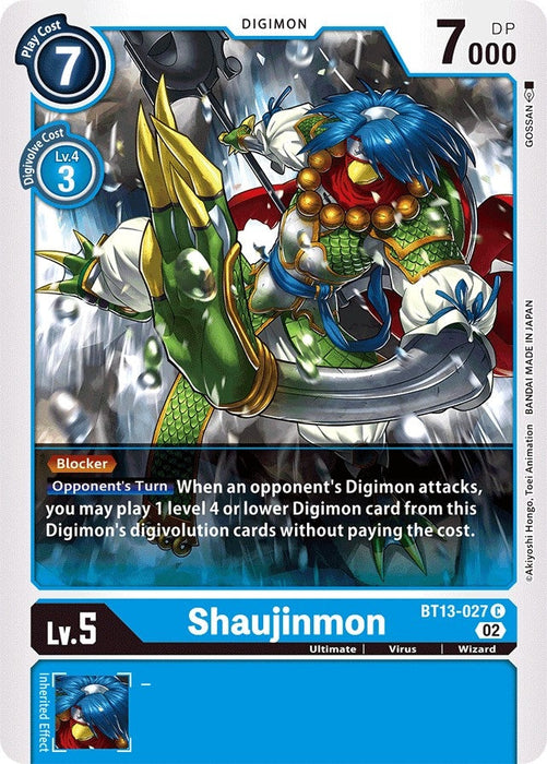 Image for Shaujinmon (BT13-027 C) - Digimon Card Game