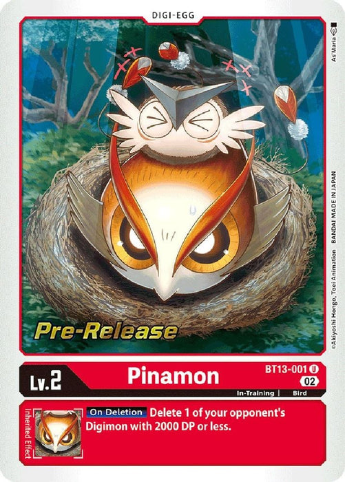 Pinamon (#BT13-001 U) (Versus Royal Knights Pre-Release Cards) Near Mint Foil