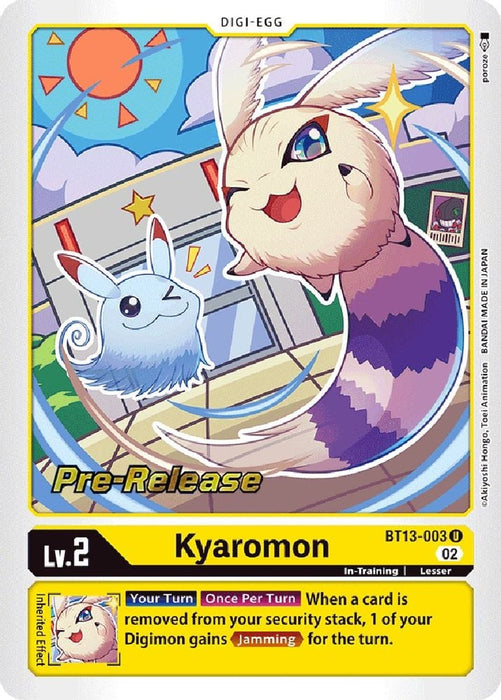 Kyaromon (#BT13-003 U) (Versus Royal Knights Pre-Release Cards) Near Mint Foil