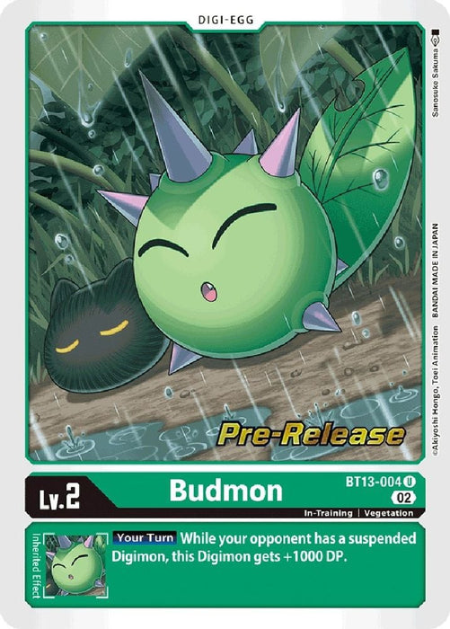 Budmon (#BT13-004 U) (Versus Royal Knights Pre-Release Cards) Near Mint Foil