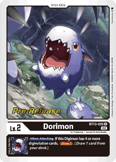 Dorimon (#BT13-005 U) (Versus Royal Knights Pre-Release Cards)