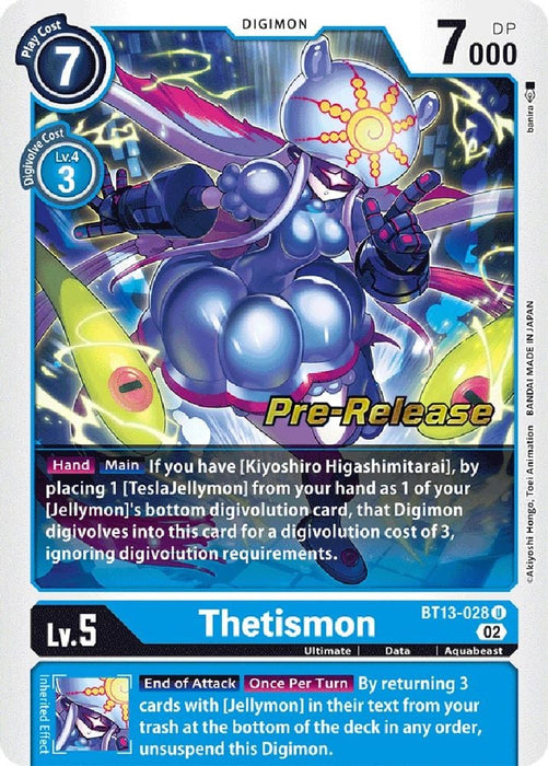 Thetismon (#BT13-028 U) (Versus Royal Knights Pre-Release Cards) Near Mint Foil
