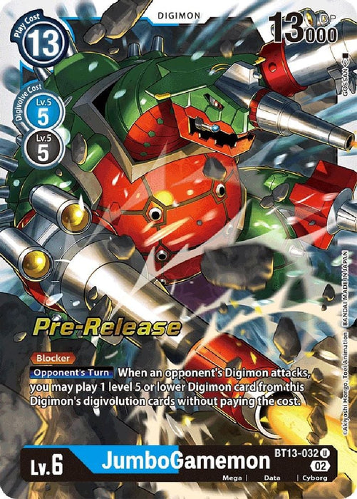 JumboGamemon (#BT13-032 U) (Versus Royal Knights Pre-Release Cards) Near Mint Foil