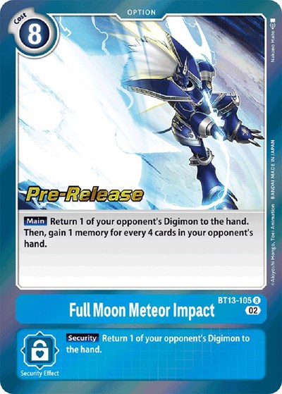 Full Moon Meteor Impact (#BT13-105 R) (Versus Royal Knights Pre-Release Cards)