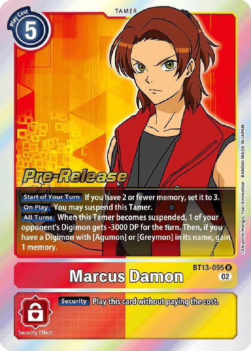 Marcus Damon (#BT13-095 R) (Versus Royal Knights Pre-Release Cards) Near Mint Foil