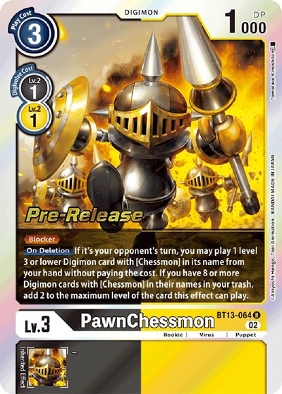 PawnChessmon - BT13-064 (#BT13-064 R) (Versus Royal Knights Pre-Release Cards)