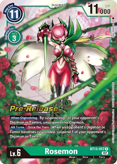Rosemon (#BT13-057 R) (Versus Royal Knights Pre-Release Cards)