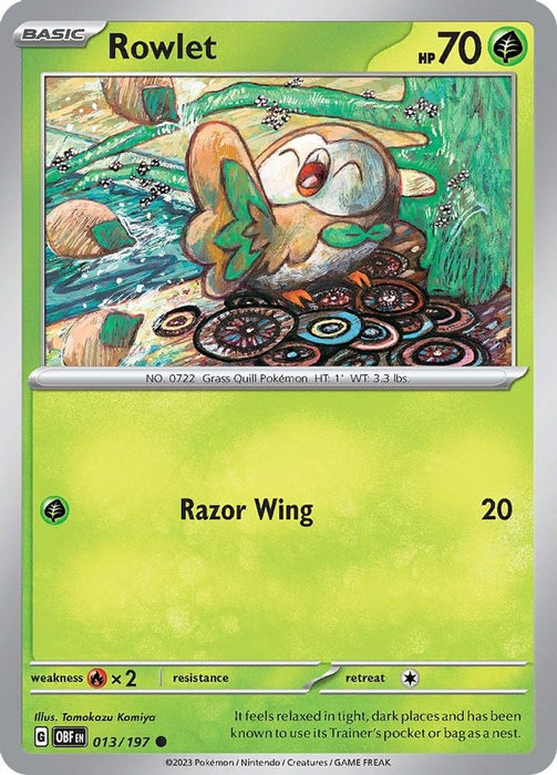 Rowlet (#013/197) (SV03: Obsidian Flames)