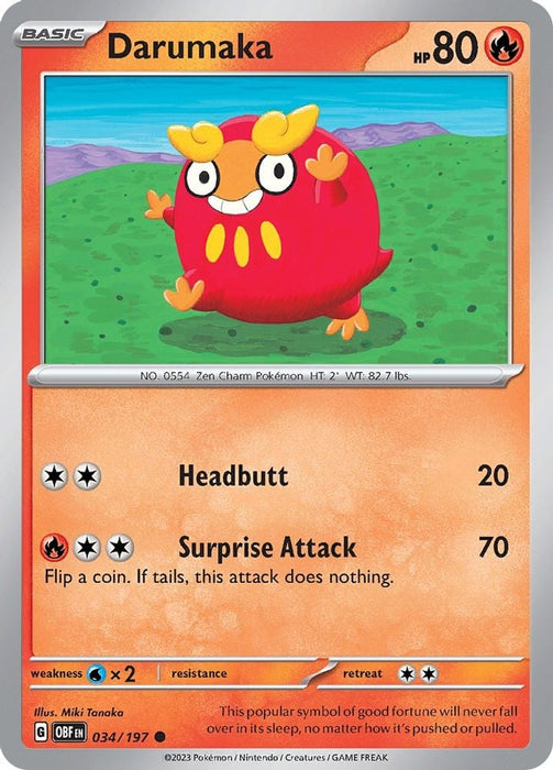 Darumaka (#034/197) (SV03: Obsidian Flames)