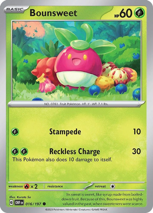 Bounsweet (#016/197) (SV03: Obsidian Flames)