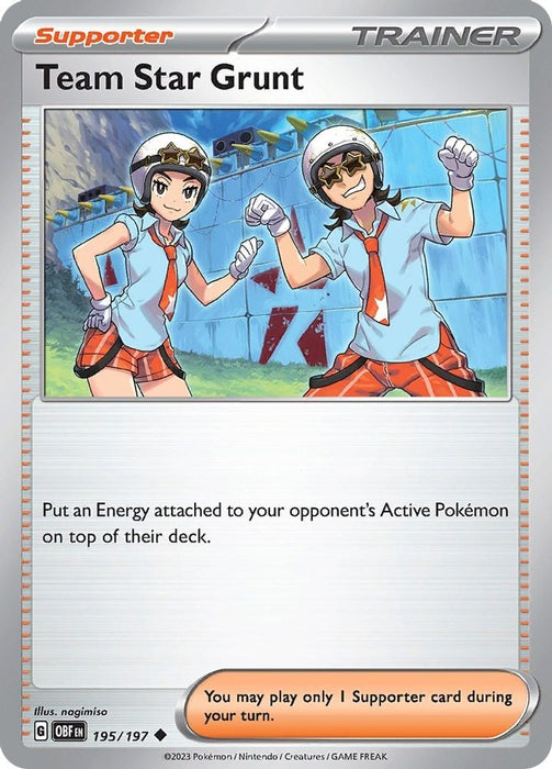 Team Star Grunt (#195/197) (SV03: Obsidian Flames)