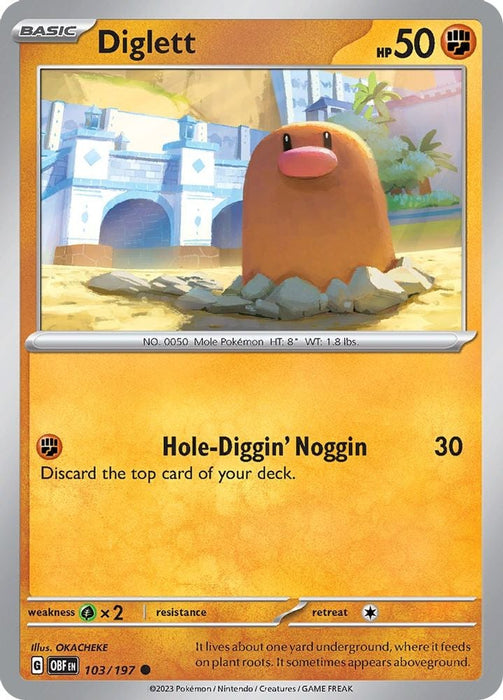 Diglett (#103/197) (SV03: Obsidian Flames)